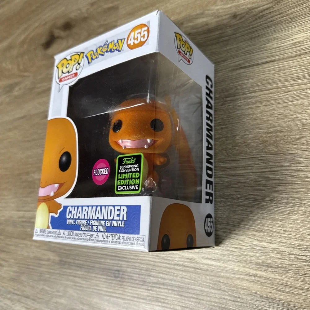 Funko‎ Pop Games #455 Pokemon Charmander FLOCKED 2020 Spring Convention